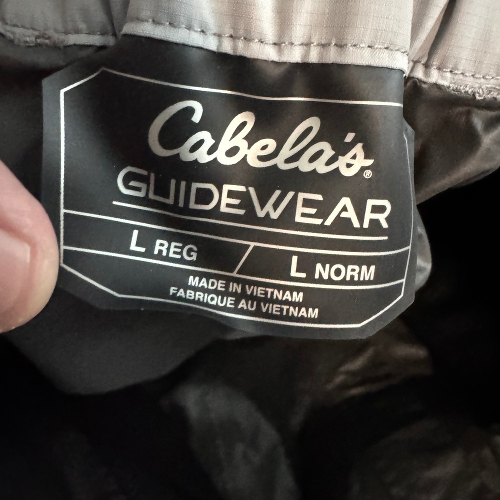 Cabelas Goretex Guidewear Pants Mens Large Gray Fishing Outdoors Waterproof - Picture 9 of 14